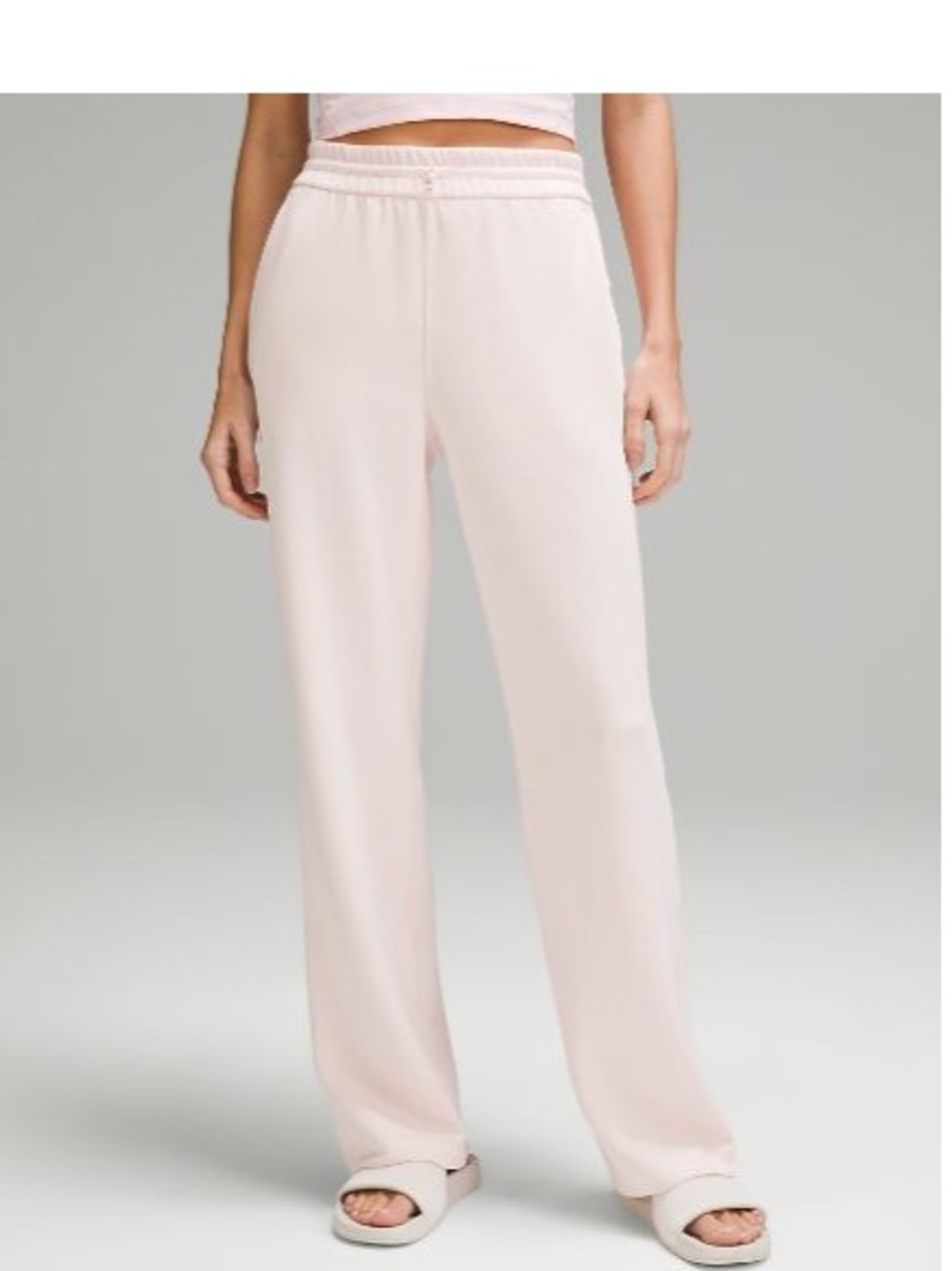 lululemon athletica Light Pink Wide-Leg Lounge Trousers
